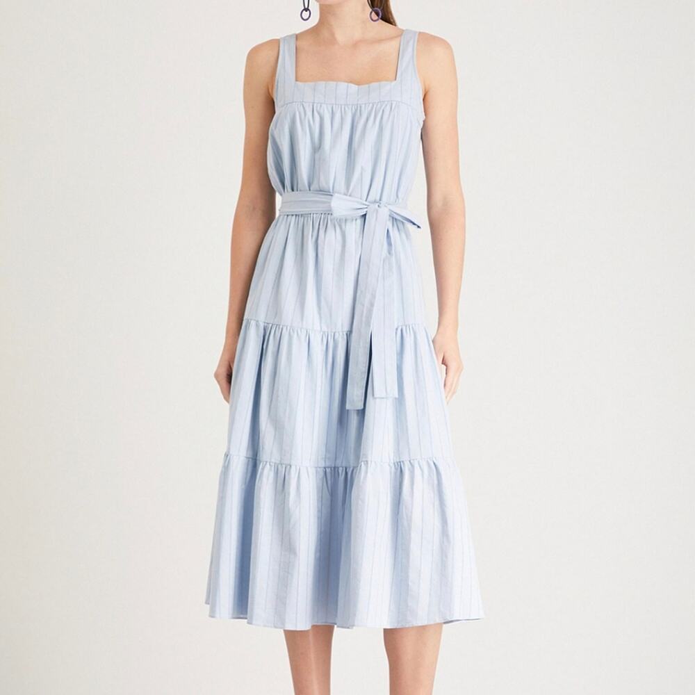 NEW Women's Michael Kors Tiered Chambray Dress Size Small $175